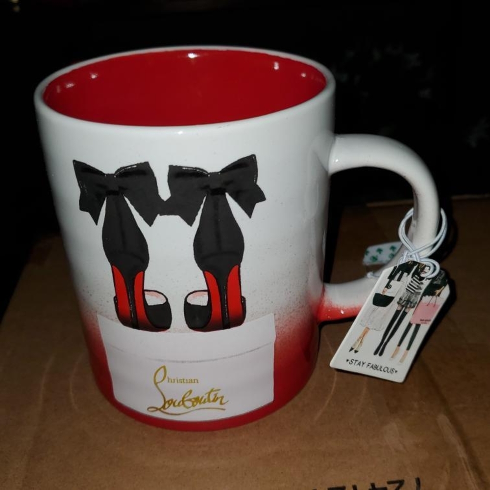 Christian Louboutin Red and Black Designer Mug